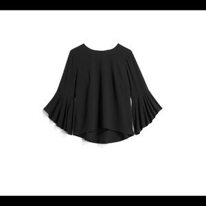 NWT Gold Ray Flounce Sleeve Blouse